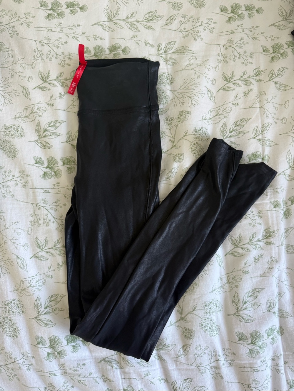 Spanx Black Faux-Leather Leggings